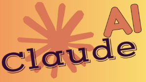 An image featuring a large orange starburst graphic on a yellow-to-orange gradient background, with the text "Claude AI" stylized in overlapping fonts, optimized for Anthropic Claude Fable Guardrails.