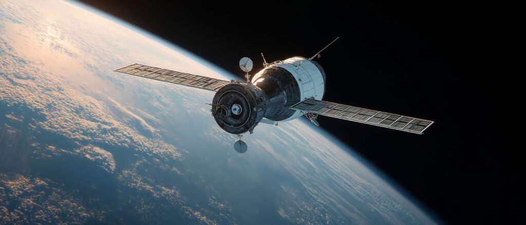 Space defense satellite tracking data above Earth
